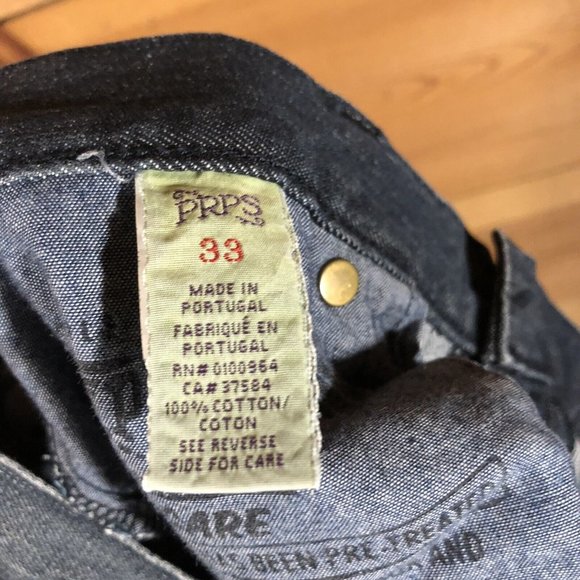 PRPS Fury Button Fly Jeans Mens Size 33x31 Distressed Faded Denim Ripped - Picture 9 of 14